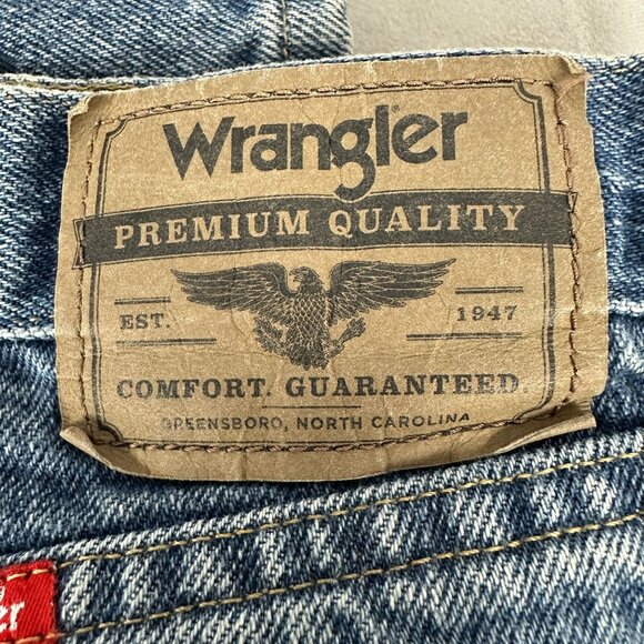 Wrangler Mens Premium Quality Regular Fit Jeans Size 44X30 Cotton Blue Denim - Picture 3 of 5